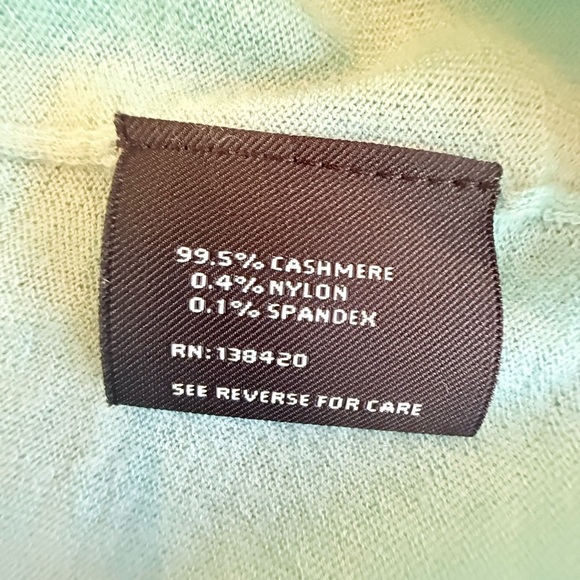 NWOT Carlisle Mint Green Cashmere Open Front Draped Cardigan Size XL MSRP $495 - Picture 3 of 10